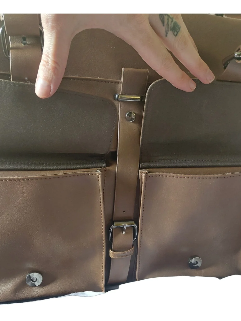 Brown Leather Laptop Case Messenger Bag